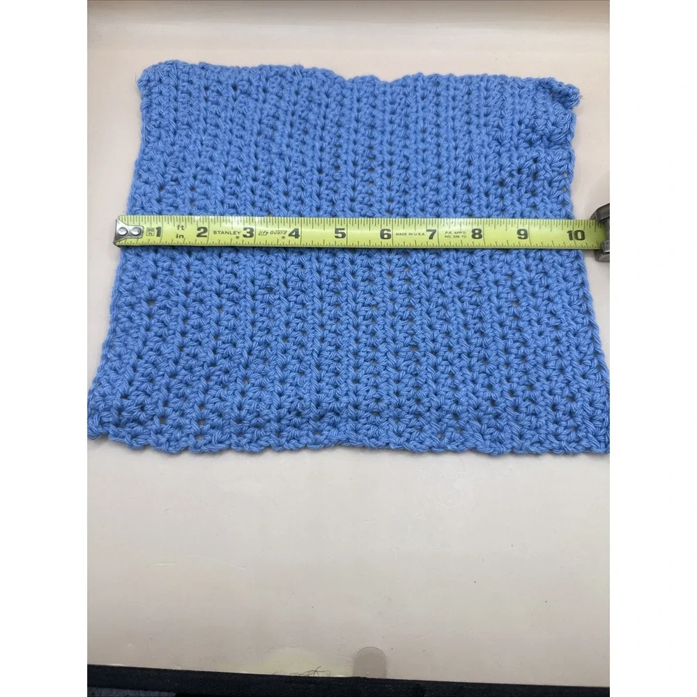 Handmade Set of 2 Crochet Cotton Dish/Wash Cloths 10 X 9